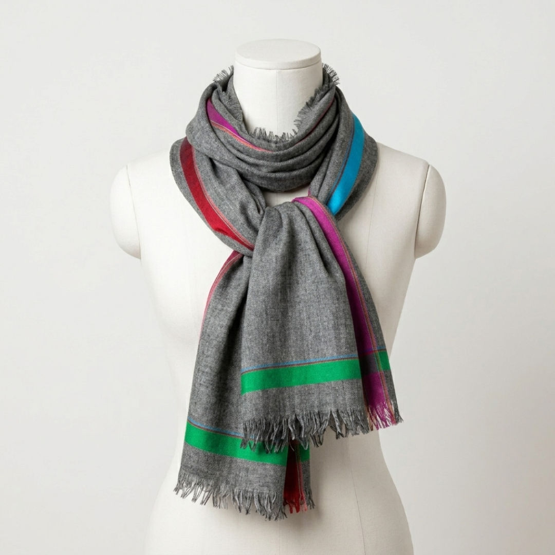 Red, Pink And Blue Silk Stripes
